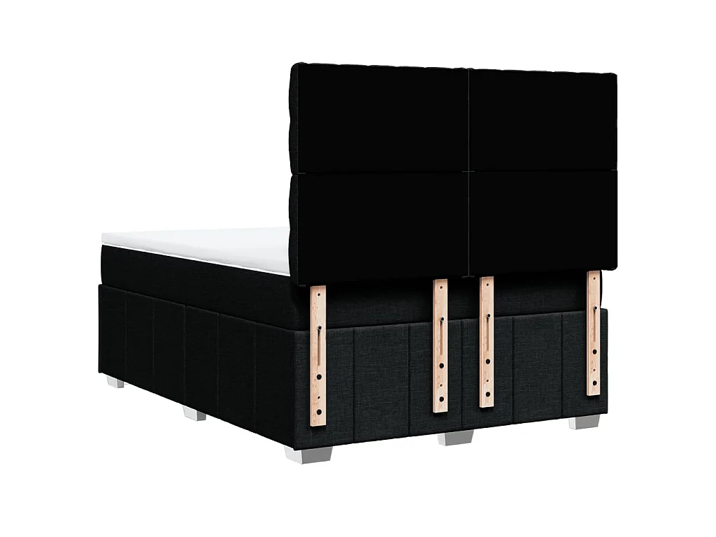 Boxspringbett mit Matratze Schwarz 160x200 cm Stoff