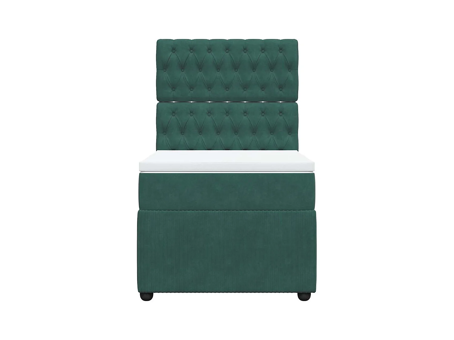 Sommier à lattes de lit avec matelas Vert foncé 100x200 cm