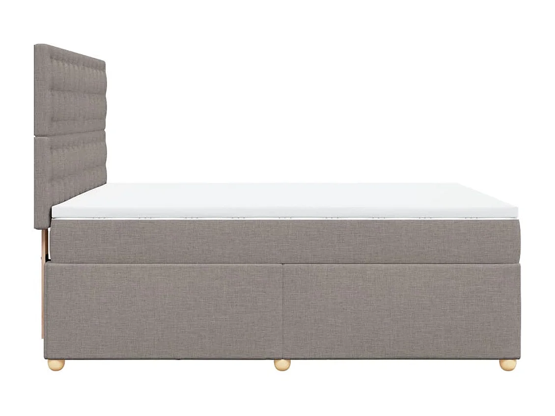 Giroletto a Molle con Materasso Tortora 140x190 cm in Tessuto