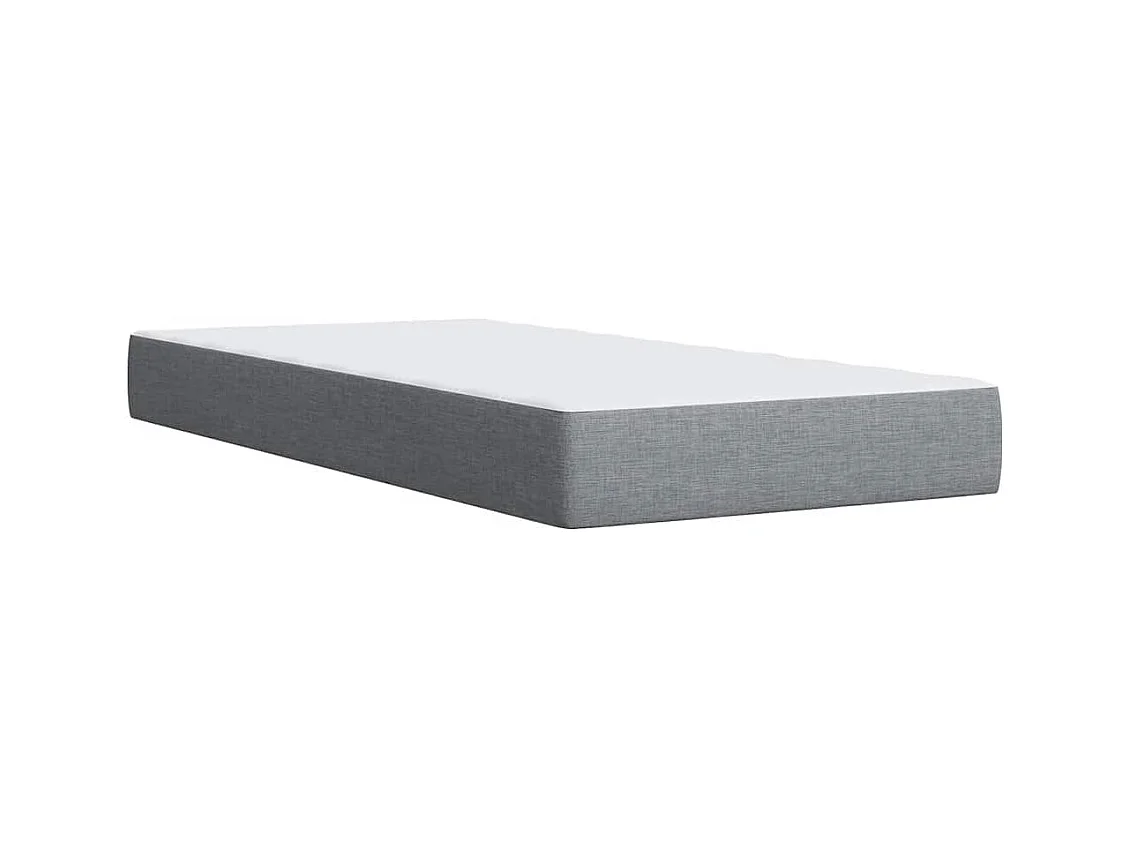 Boxspringbett mit Matratze Hellgrau 100x200 cm Stoff