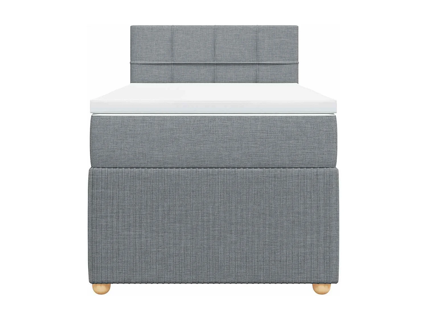 Sommier à lattes de lit avec matelas Gris clair 100x200cm Tissu