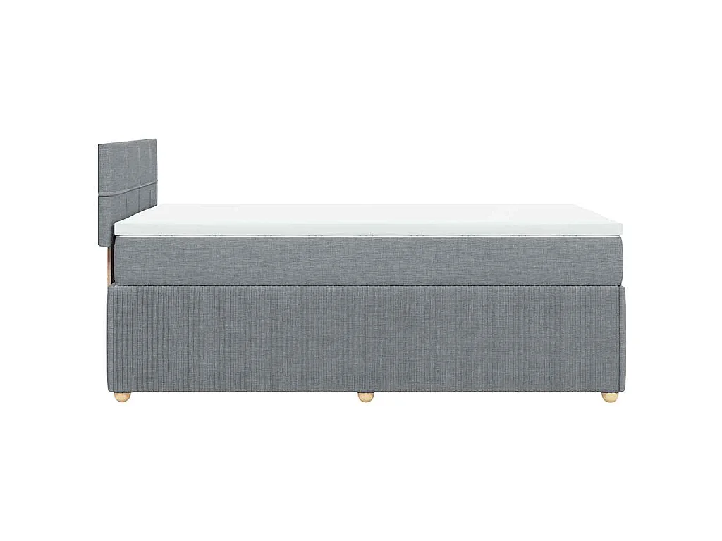 Sommier à lattes de lit avec matelas Gris clair 100x200cm Tissu