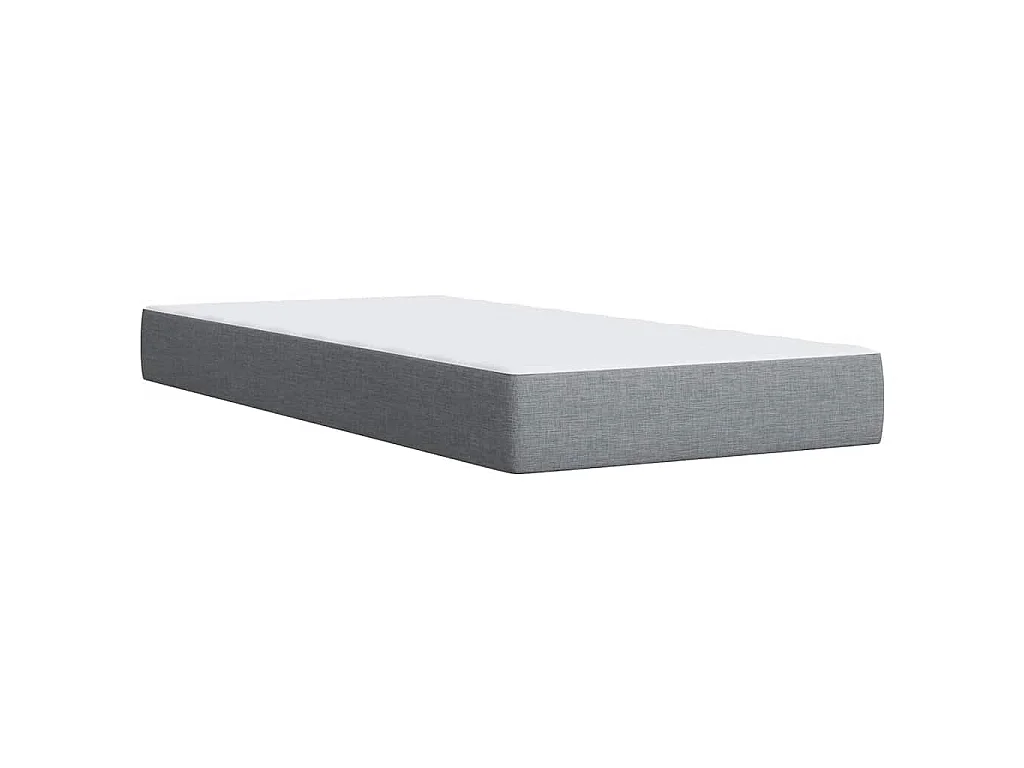 Sommier à lattes de lit avec matelas Gris clair 100x200cm Tissu