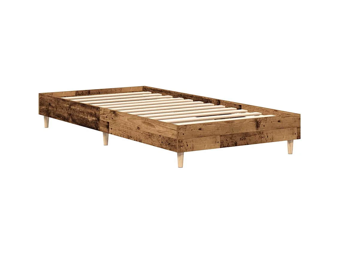 Bettgestell ohne Matratze Altholz-Optik 90x190cm Holzwerkstoff