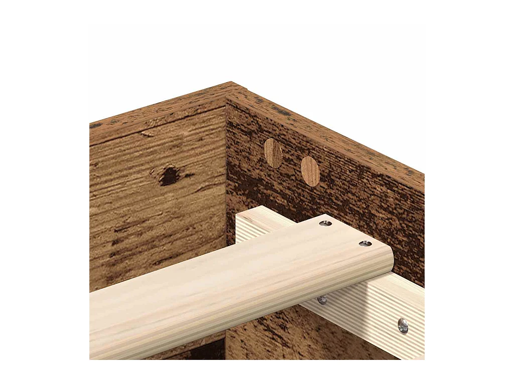 Bettgestell ohne Matratze Altholz-Optik 90x190cm Holzwerkstoff