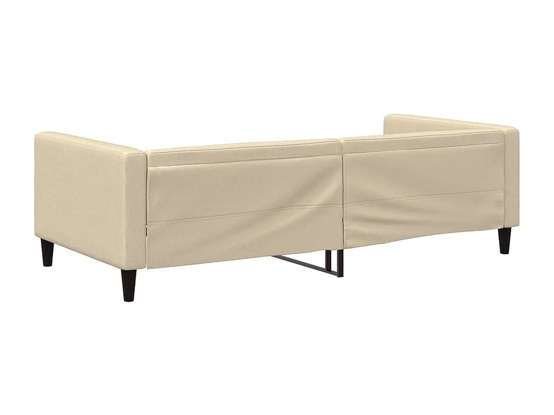 Tagesbett Creme 100x200 cm Stoff