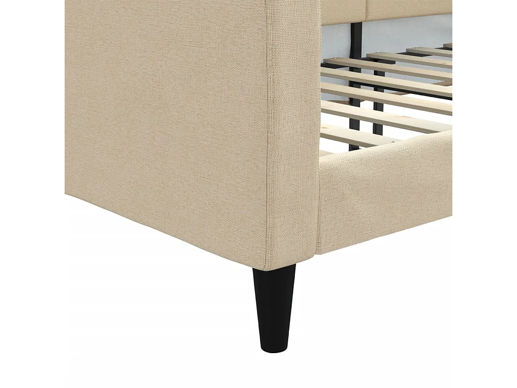 Tagesbett Creme 100x200 cm Stoff