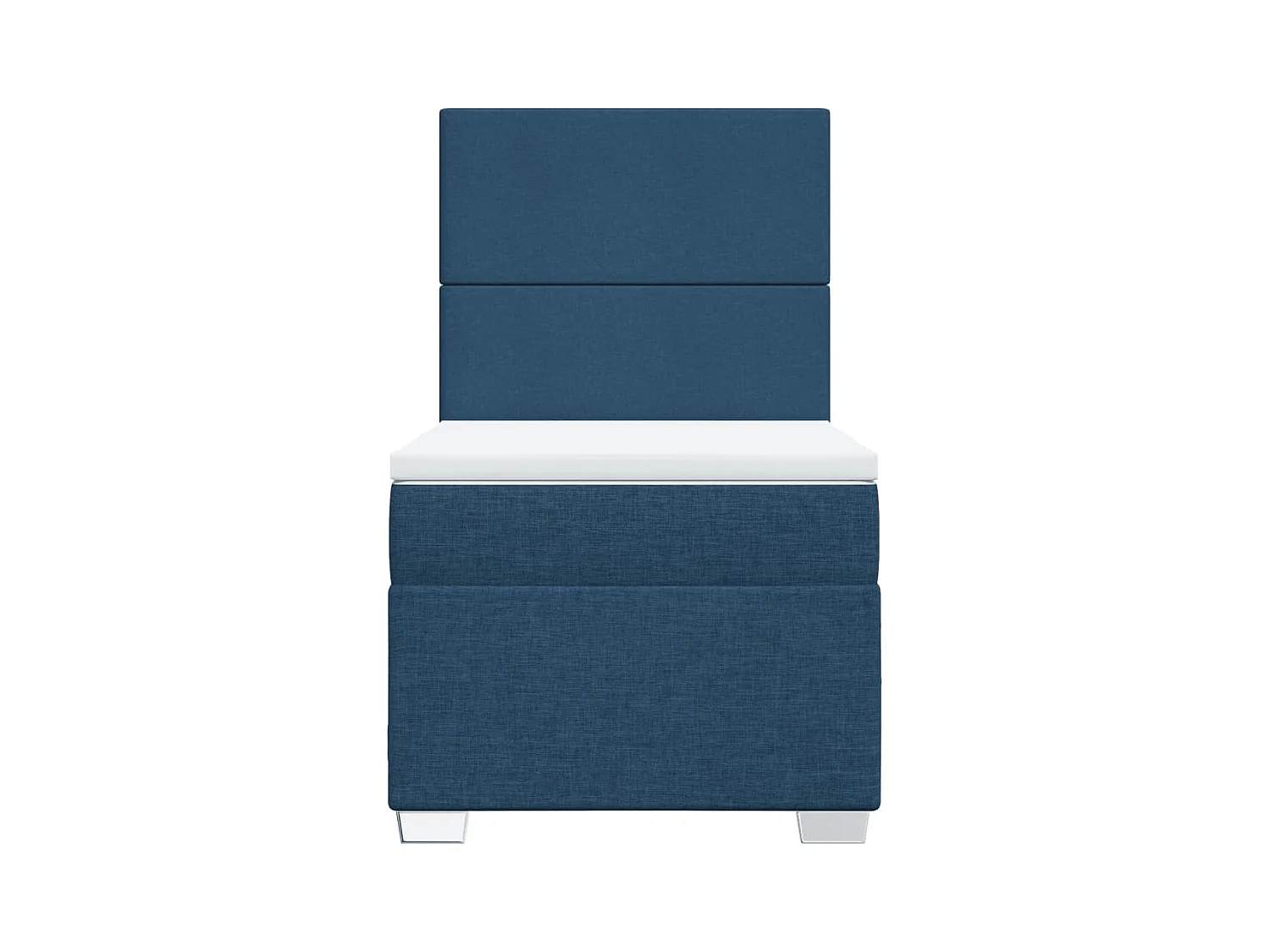Sommier à lattes de lit avec matelas Bleu 90x200 cm Tissu