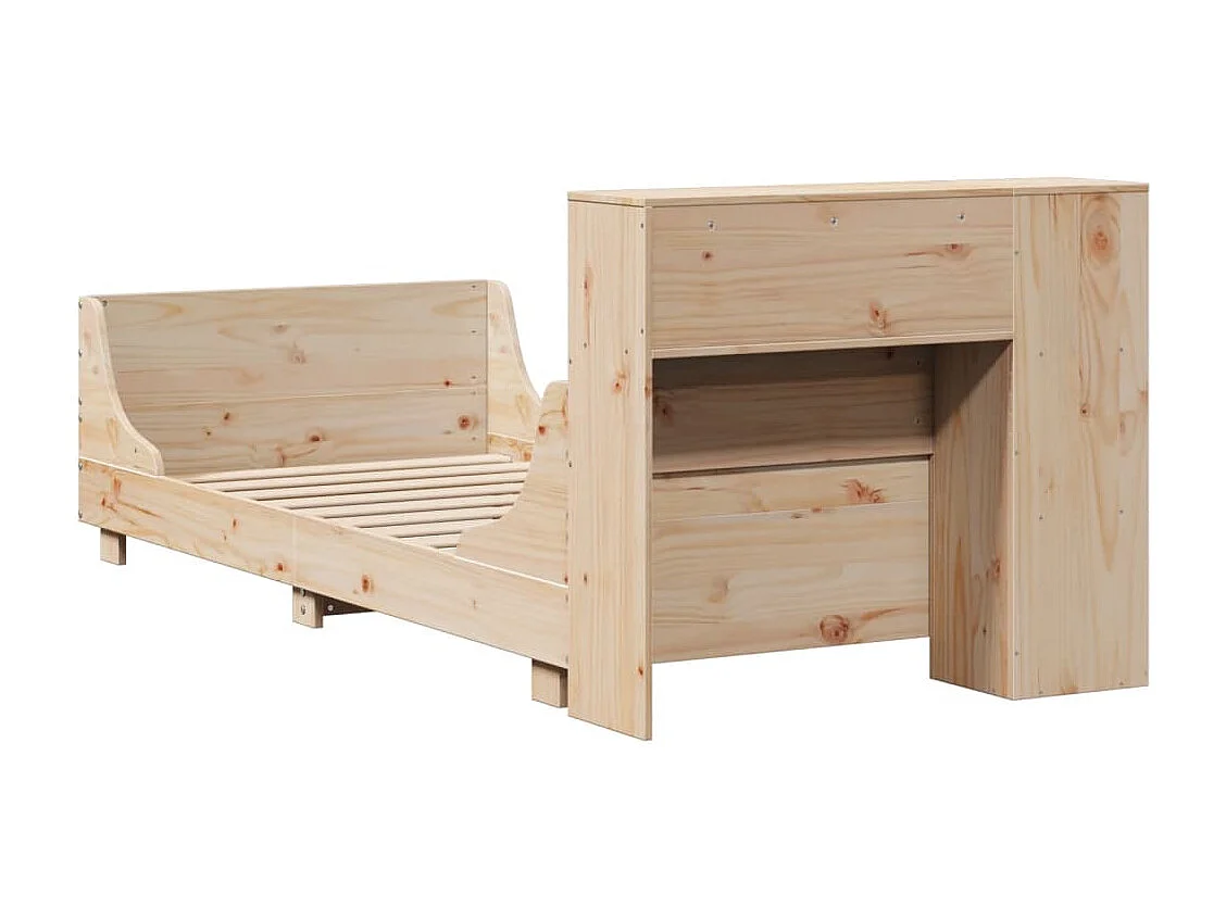 Cadre de lit sans matelas 100x200 cm bois massif de pin
