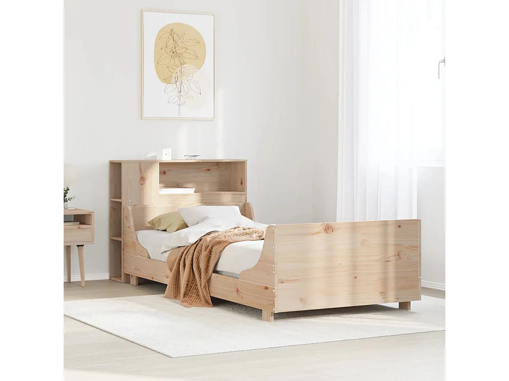 Giroletto senza Materasso 100x200 cm in Legno Massello di Pino