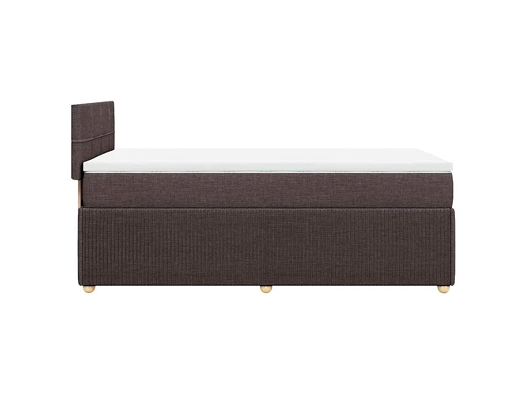 Sommier à lattes de lit avec matelas Marron foncé 90x190 cm