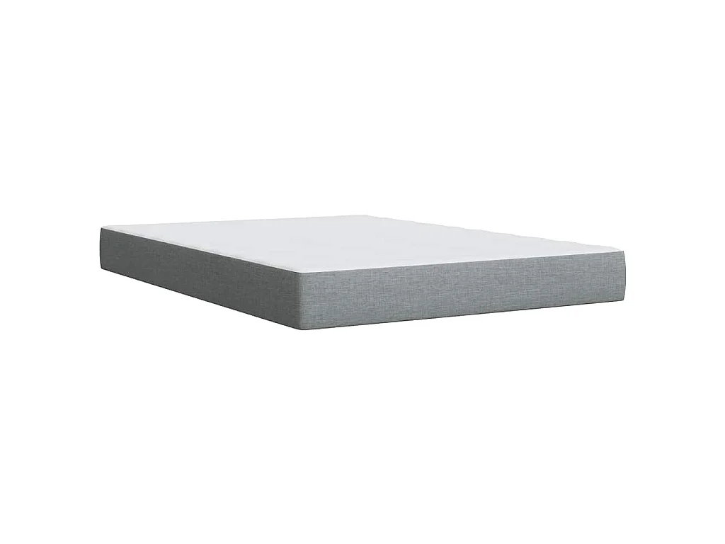 Boxspringbett mit Matratze Hellgrau 140x190 cm Stoff