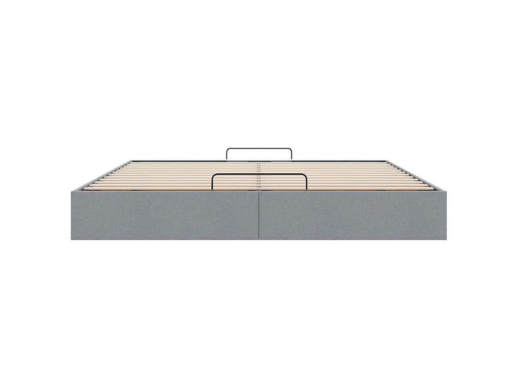 Estrutura de cama otomana sem colchão 180x200 cm cinzento-claro