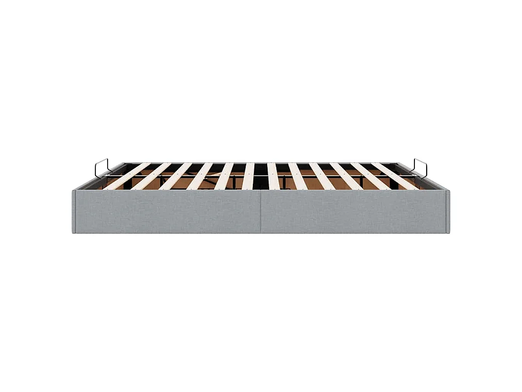 Estrutura de cama otomana sem colchão 180x200 cm cinzento-claro