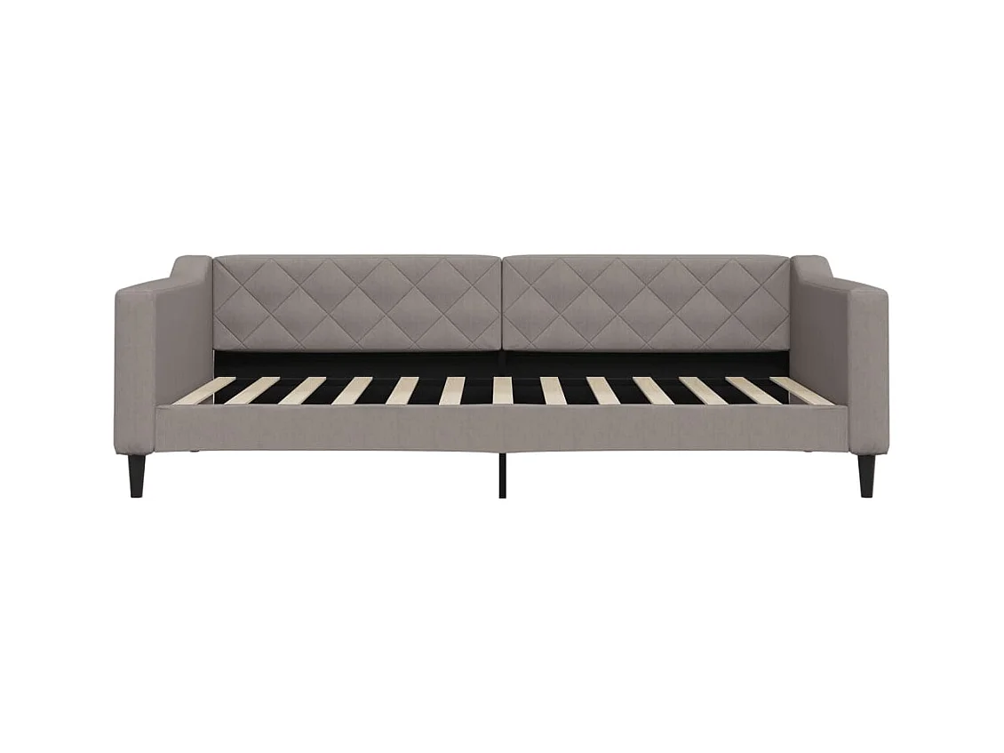 Tagesbett mit Matratze Taupe 100x200 cm Stoff