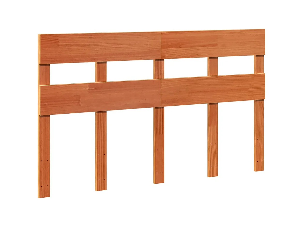 Cadre de lit sans matelas cire marron 160x200cm bois pin massif