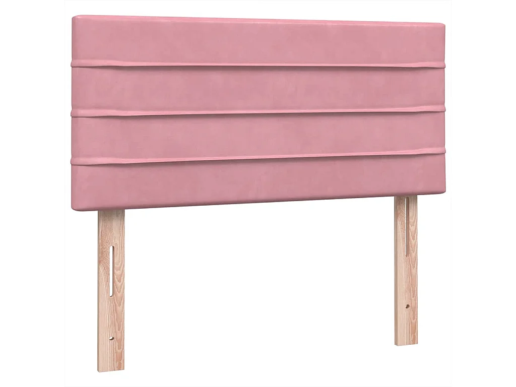 Giroletto a Molle con Materasso Rosa 90x210 cm Velluto