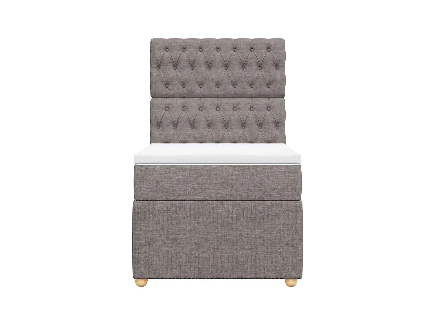 Sommier à lattes de lit avec matelas Taupe 90x190 cm Tissu