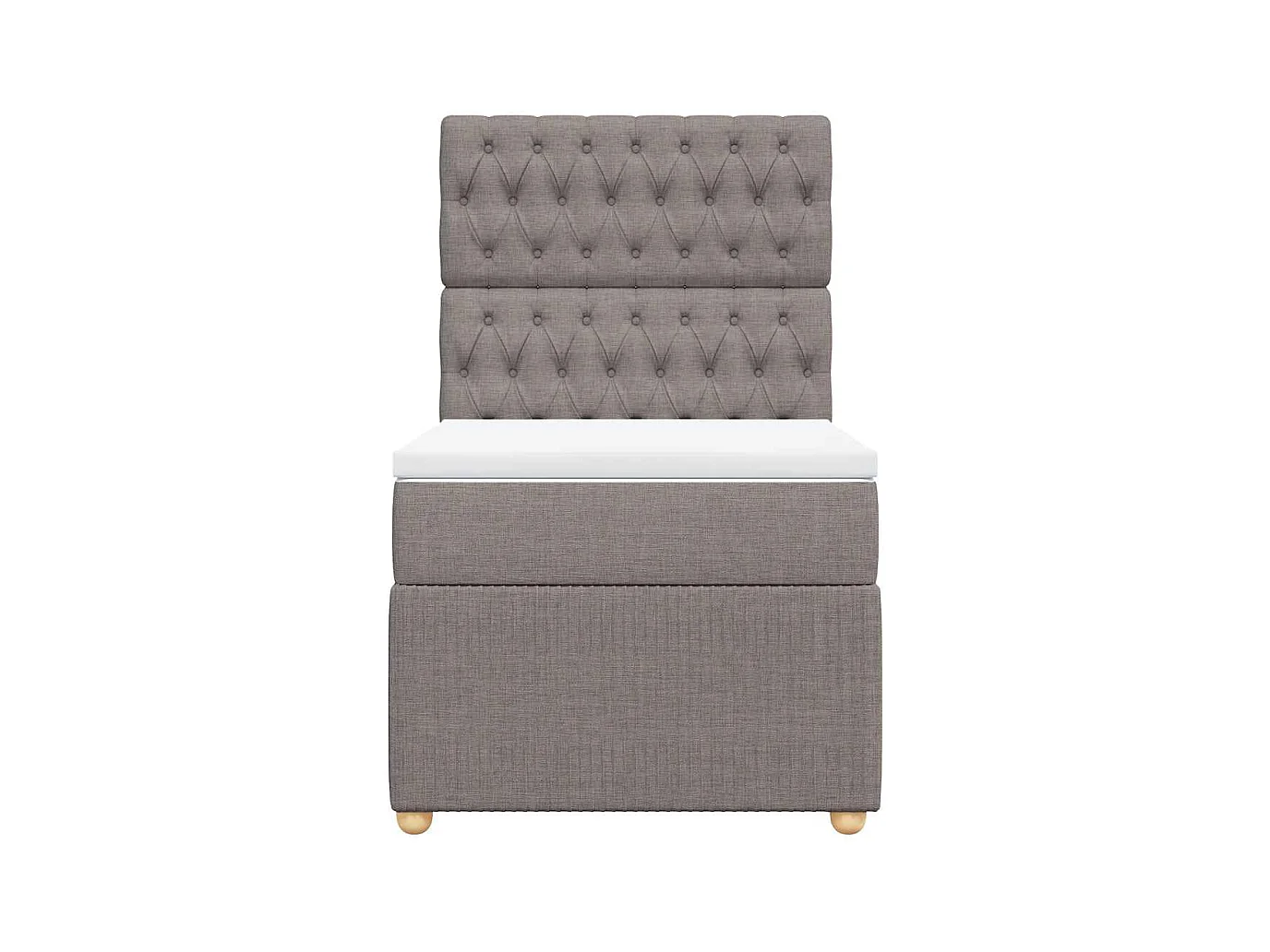 Boxspring met matras stof taupe 90x190 cm