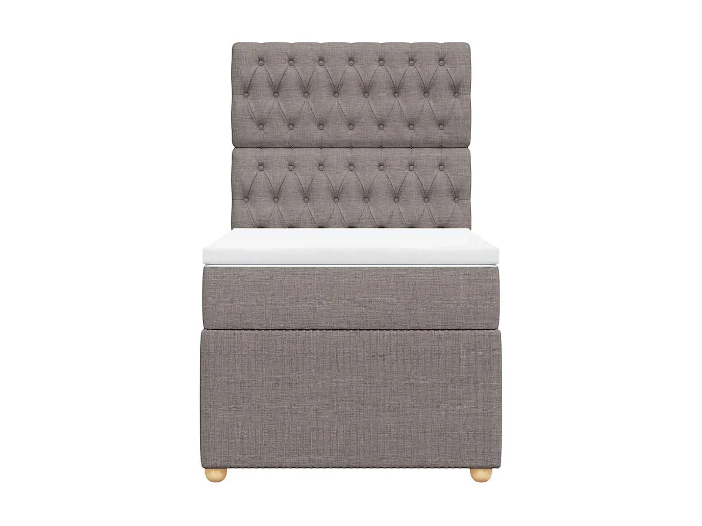 Sommier à lattes de lit avec matelas Taupe 90x190 cm Tissu