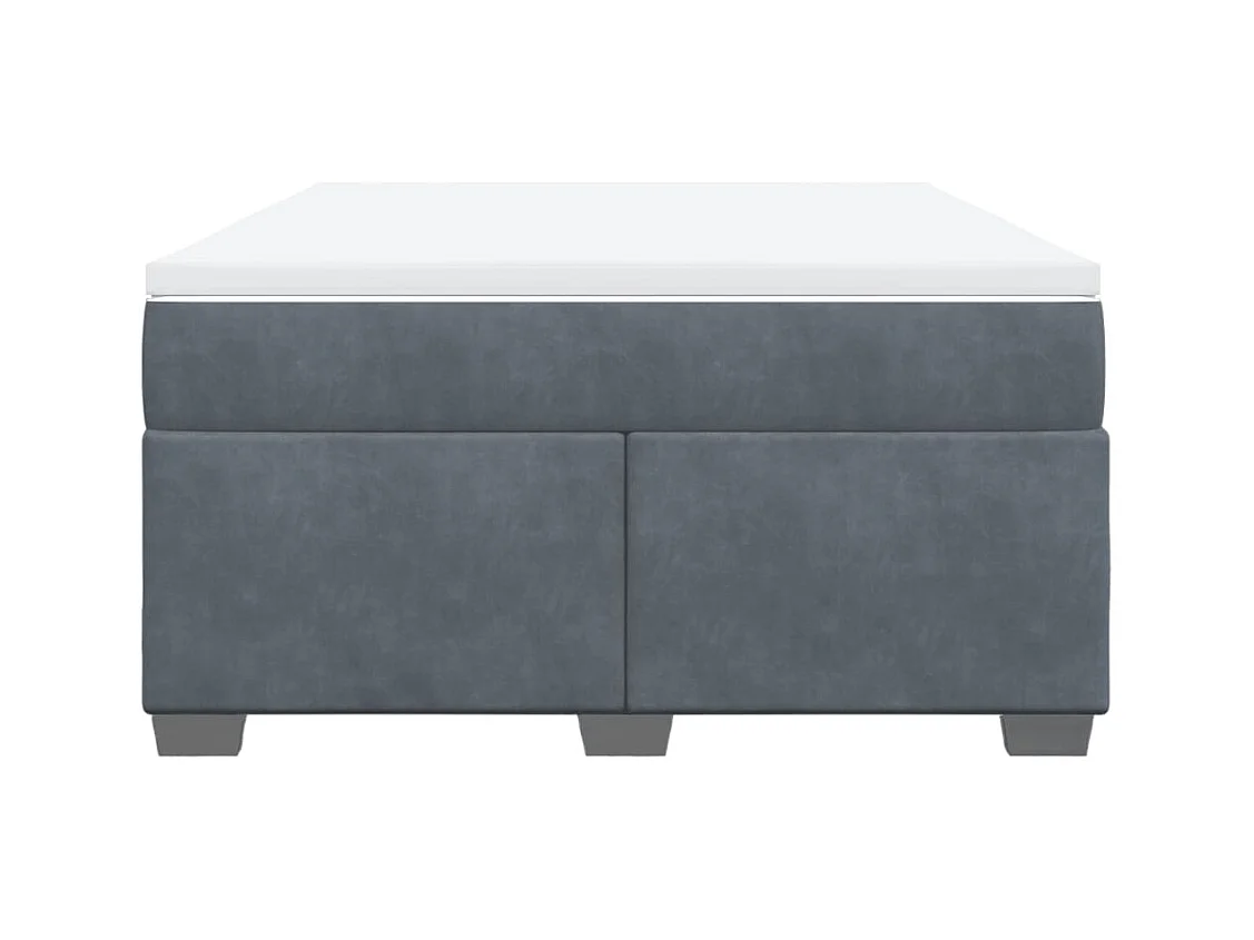 Sommier à lattes de lit et matelas Gris foncé 140x190cm Velours