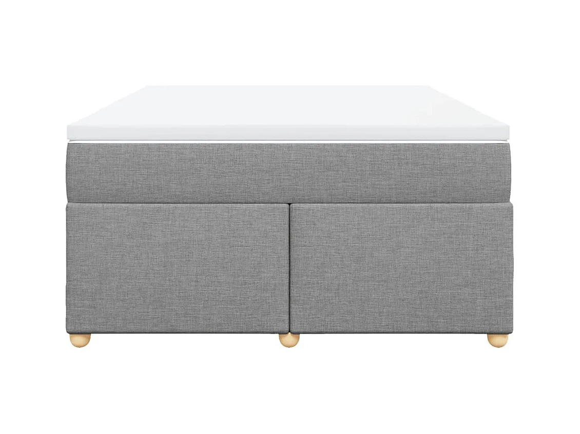 Sommier à lattes de lit avec matelas Gris clair 140x190cm Tissu