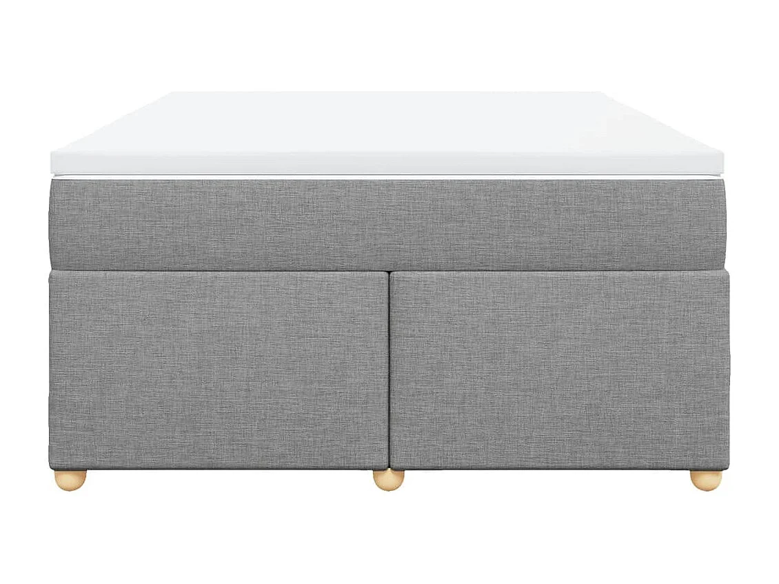 Boxspring met matras stof lichtgrijs 140x190 cm