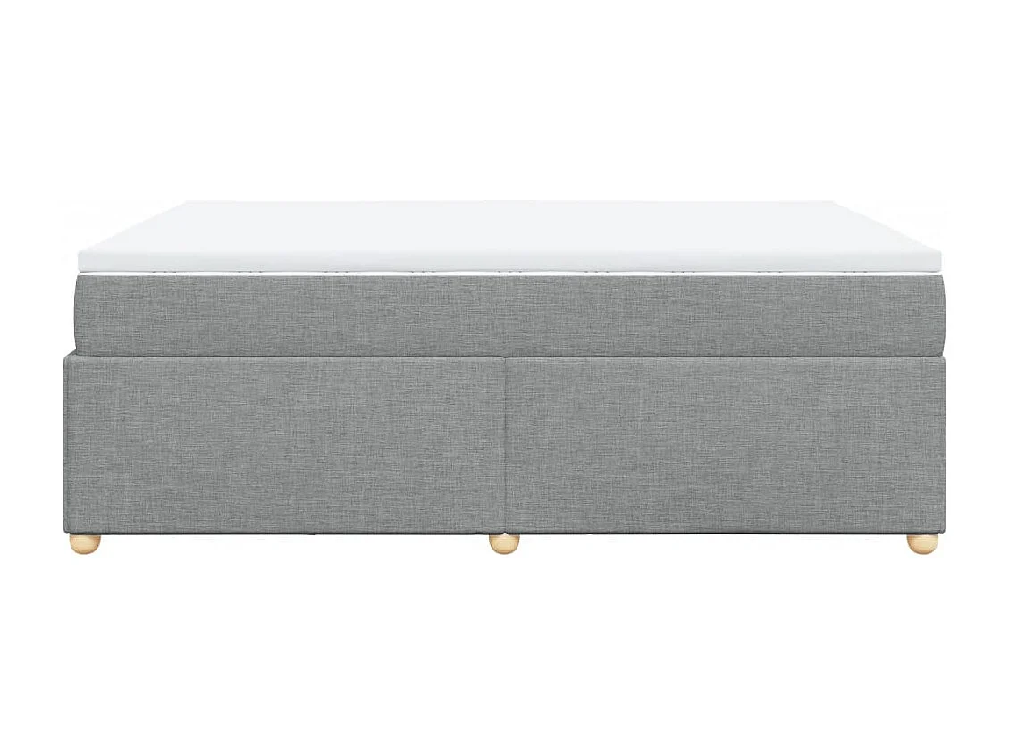 Boxspring met matras stof lichtgrijs 140x190 cm