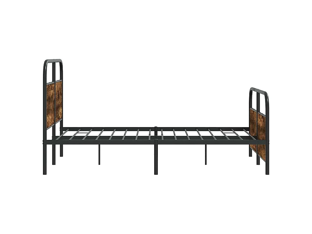 Bedframe zonder matras metaal gerookt eikenkleurig 140x200 cm