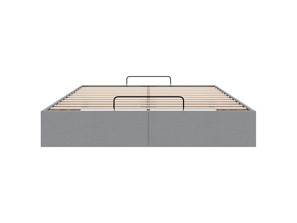 Estrutura de cama otomana sem colchão 140x190 cm cinzento claro
