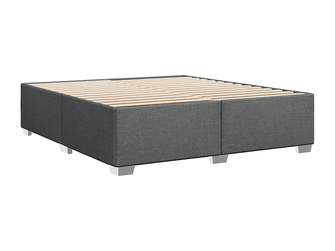 Boxspringbett mit Matratze Dunkelgrau 180x200 cm Stoff