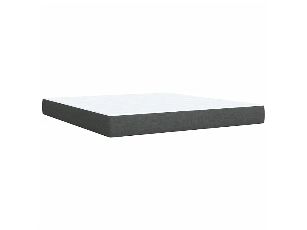 Boxspringbett mit Matratze Dunkelgrau 180x200 cm Stoff