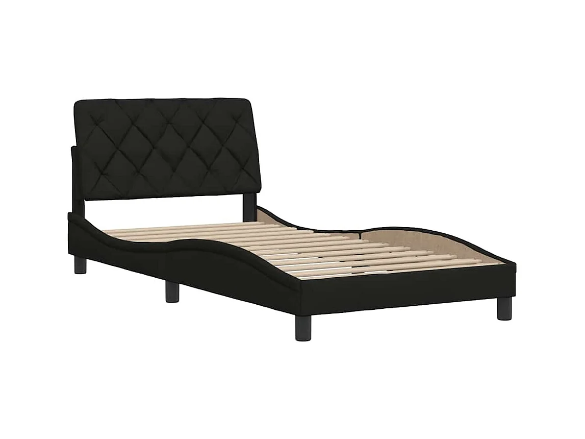 Bettgestell ohne Matratze Schwarz 100x200 cm Stoff