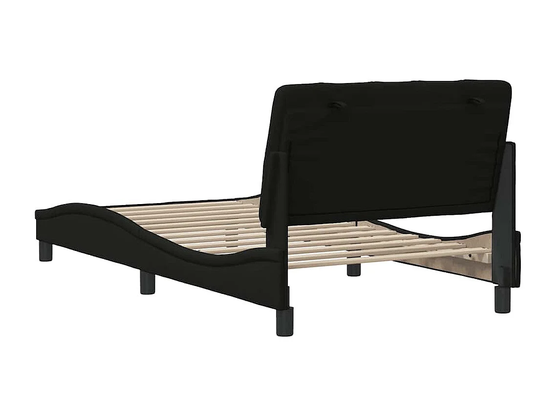 Bettgestell ohne Matratze Schwarz 100x200 cm Stoff