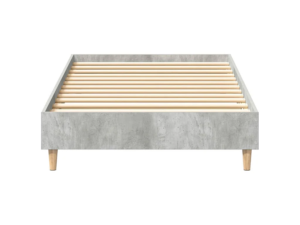 Bedframe Beton Grijs 203 x 93 x 25 cm Bewerkt hout