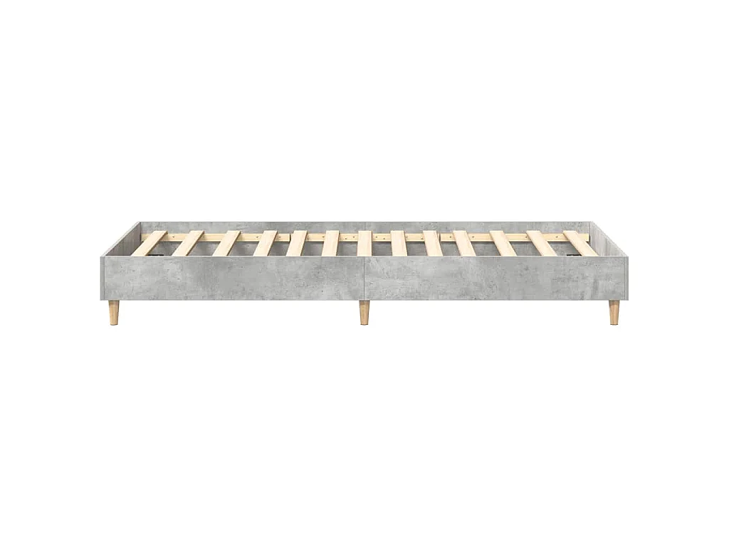Bedframe Beton Grijs 203 x 93 x 25 cm Bewerkt hout