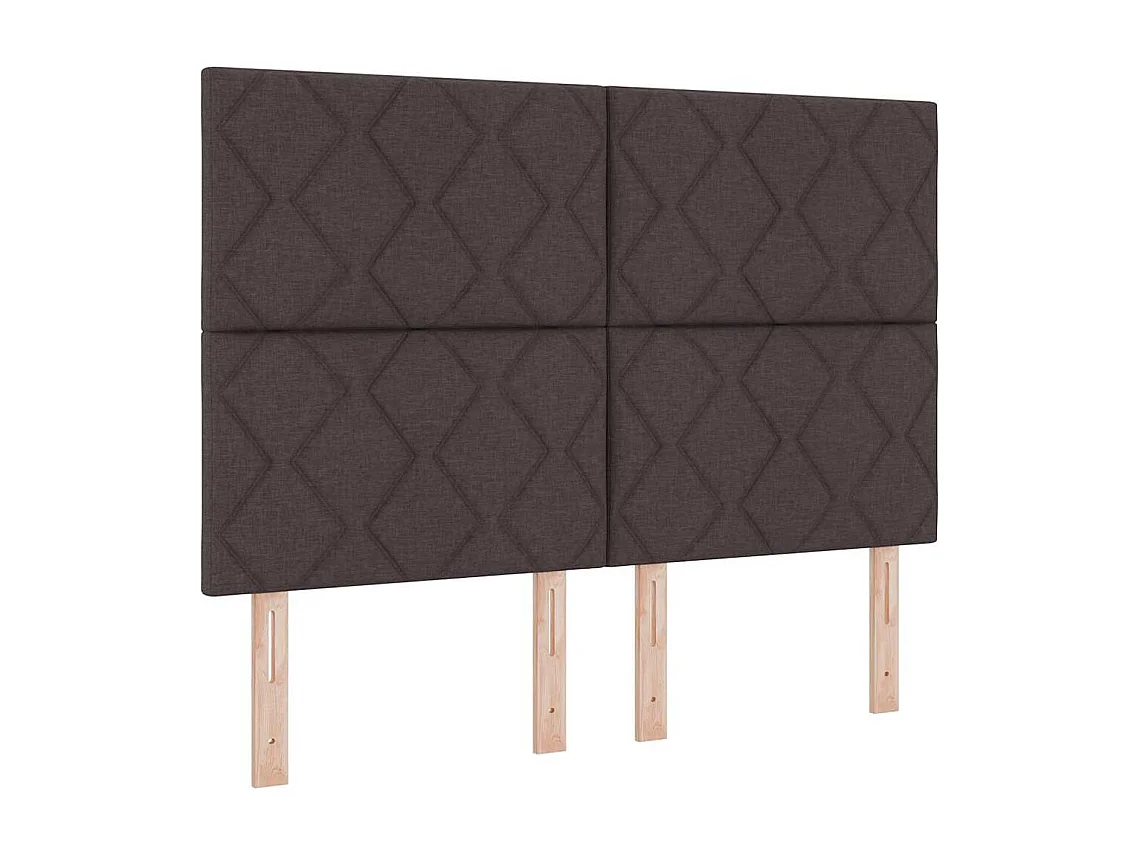 Boxspringbed met hoofdeinde Donkerbruin 140 x 200 cm Stof