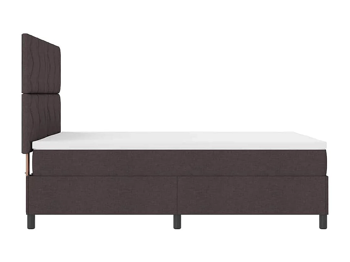 Boxspringbed met hoofdeinde Donkerbruin 140 x 200 cm Stof