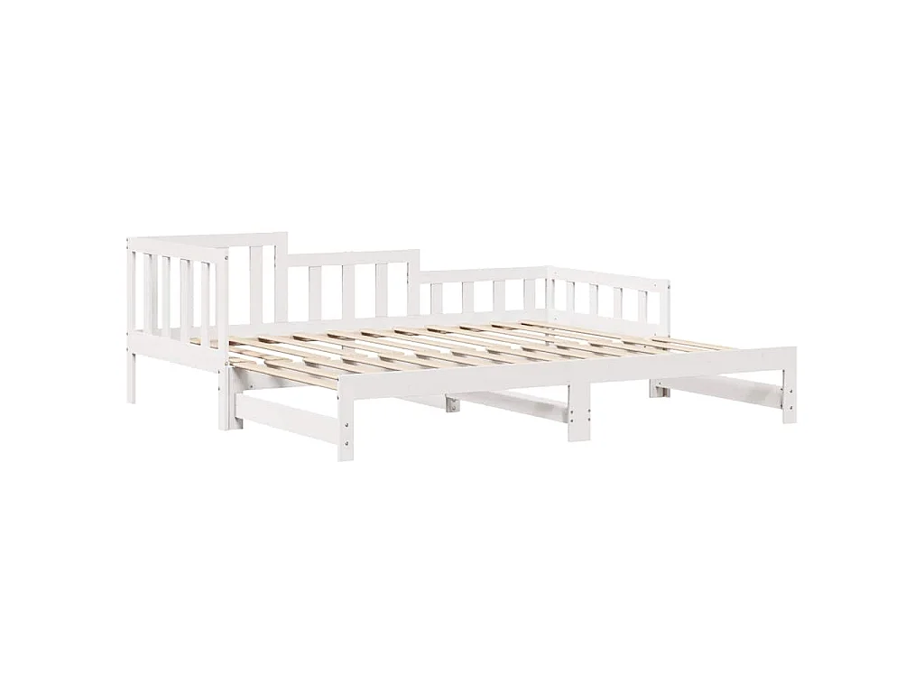 Sofá cama nido con cajones sin colchón blanco 90x190 cm
