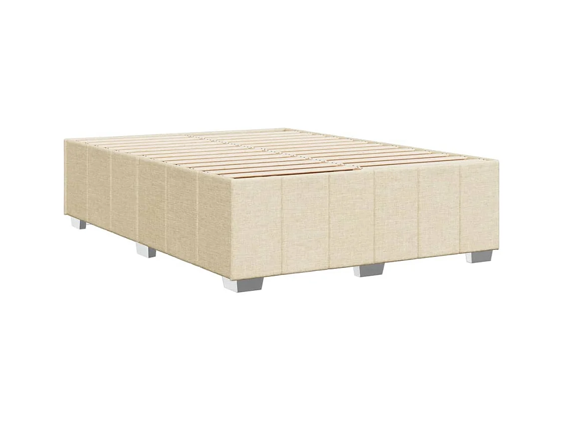 Bedframe zonder matras stof crèmekleurig 160x200 cm