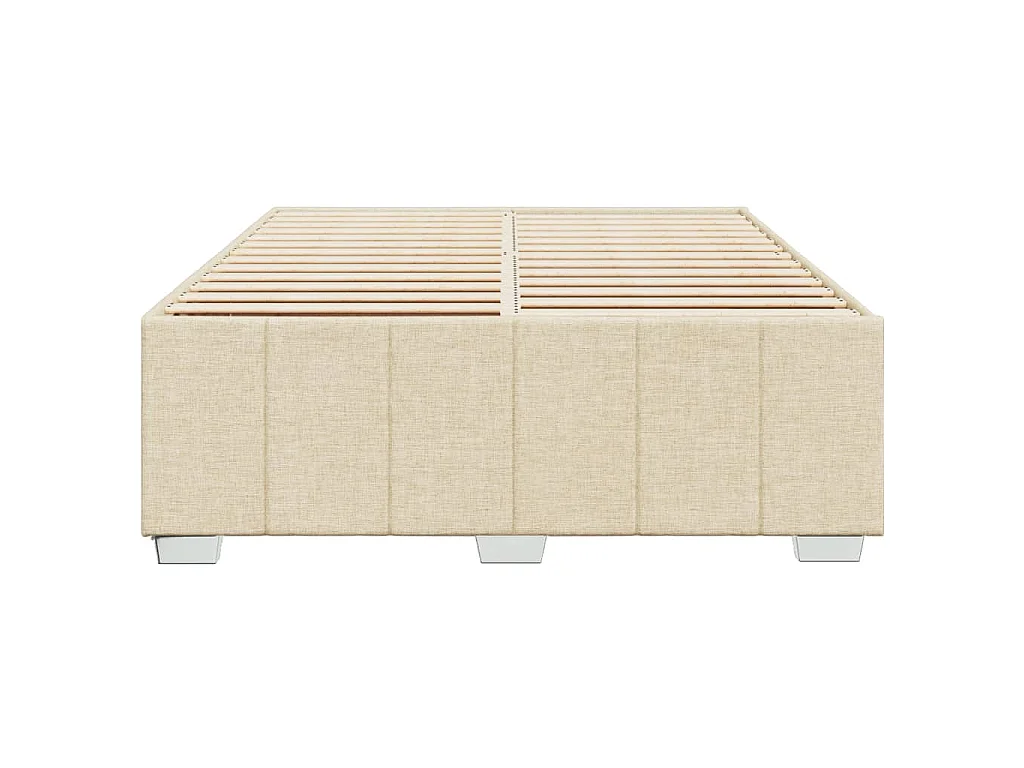 Bedframe zonder matras stof crèmekleurig 160x200 cm