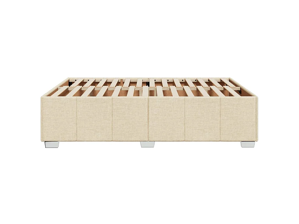 Bedframe zonder matras stof crèmekleurig 160x200 cm