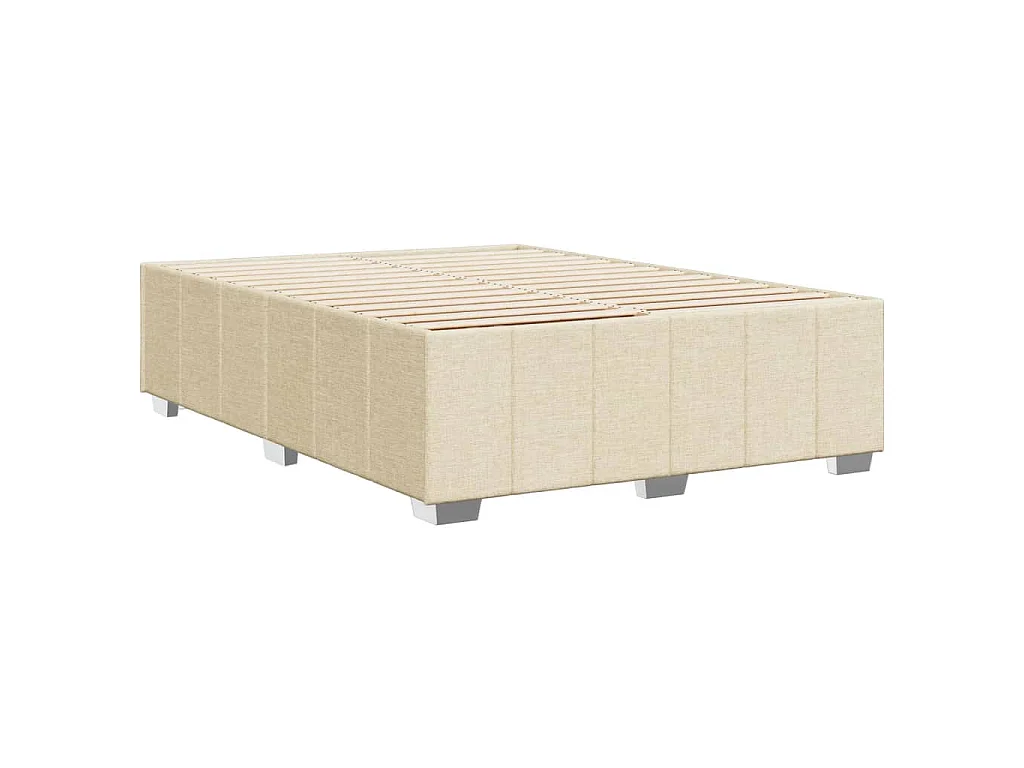 Bedframe zonder matras stof crèmekleurig 160x200 cm