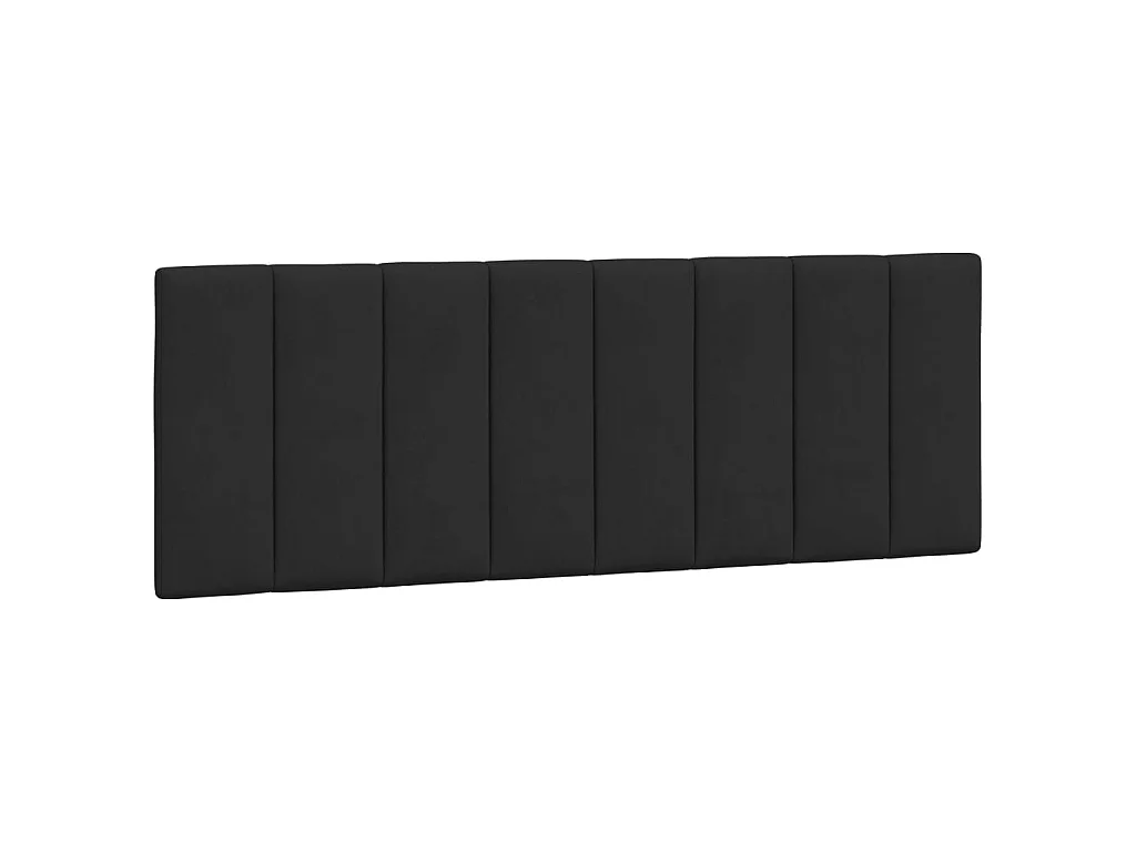 Bedframe met LED zonder matras "Hanko"  fluweel zwart 140x200 cm