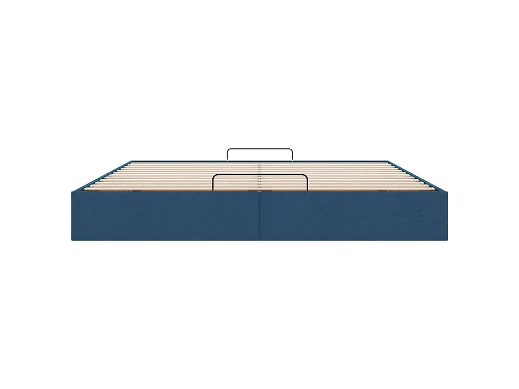 Ottoman-Bett ohne Matratze Blau 160x200 cm Stoff