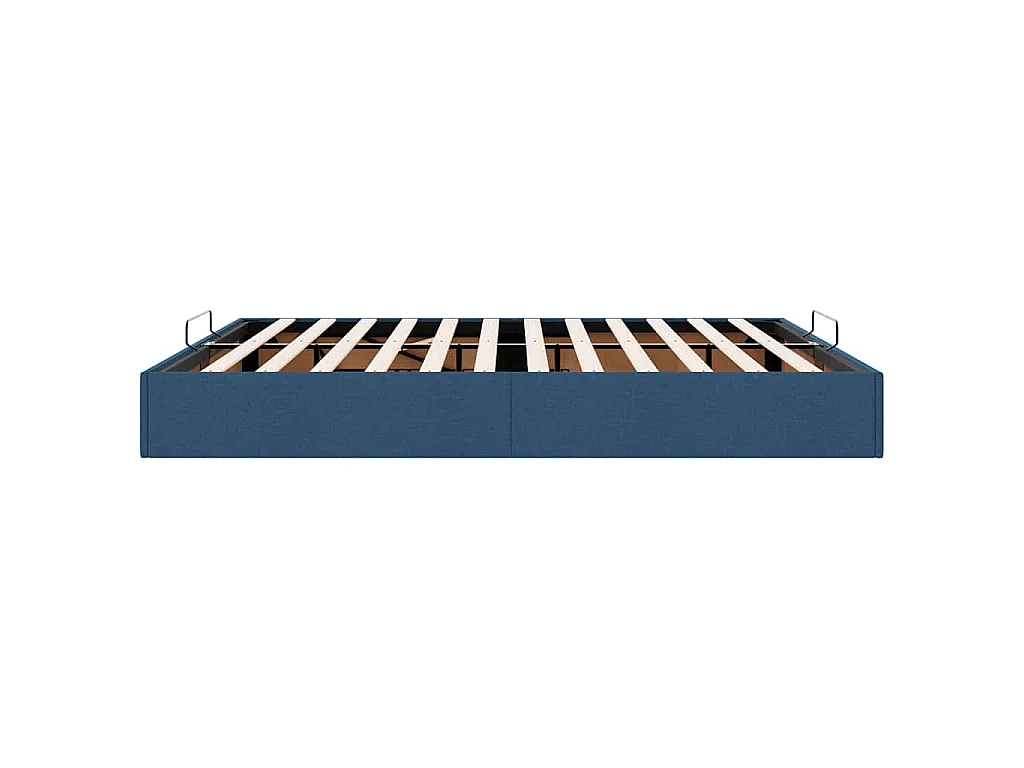 Ottoman-Bett ohne Matratze Blau 160x200 cm Stoff