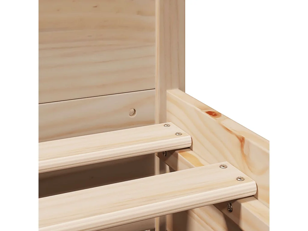 Estructura de cama sin colchón madera maciza de pino 140x190 cm