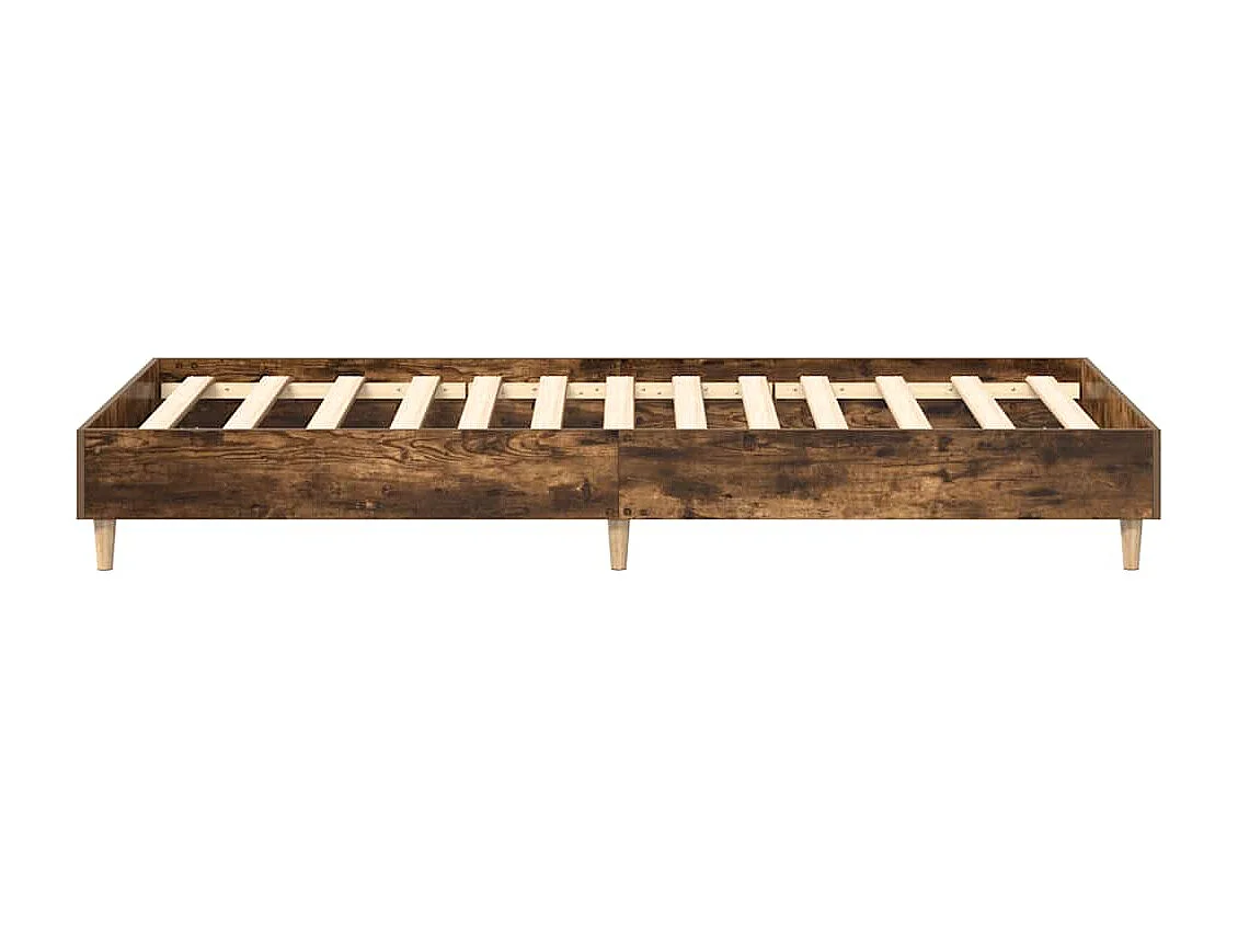 Cadre de lit sans matelas chêne fumé 90x200cm bois d'ingénierie