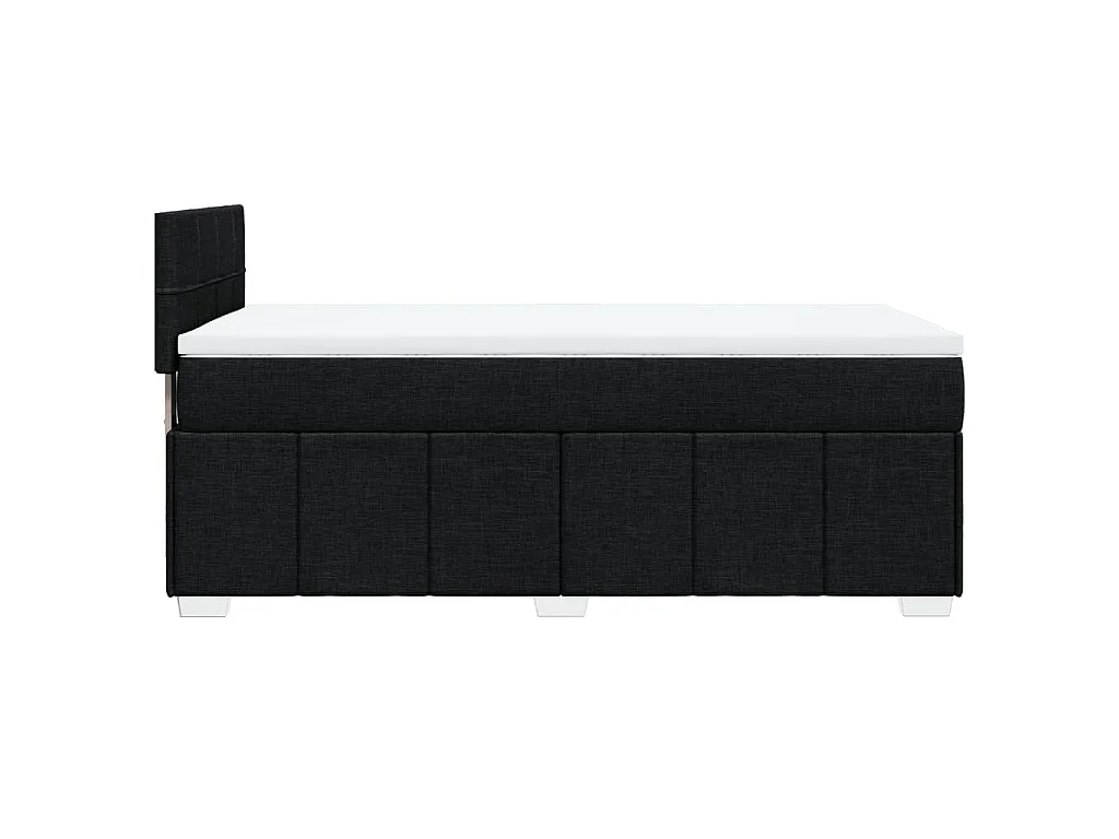 Boxspringbett mit Matratze Schwarz 90x200 cm Stoff