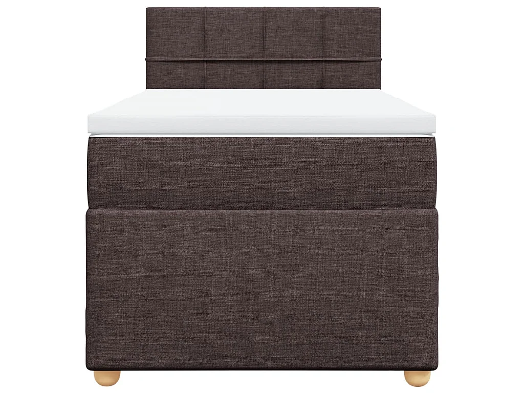 Sommier à lattes de lit avec matelas Marron foncé 90x200 cm
